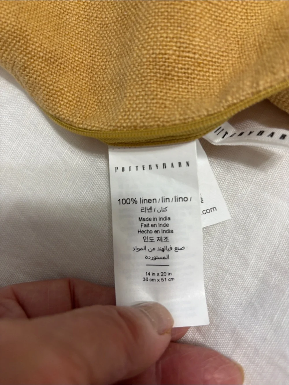 Pottery Barn Linen Pillow Cover